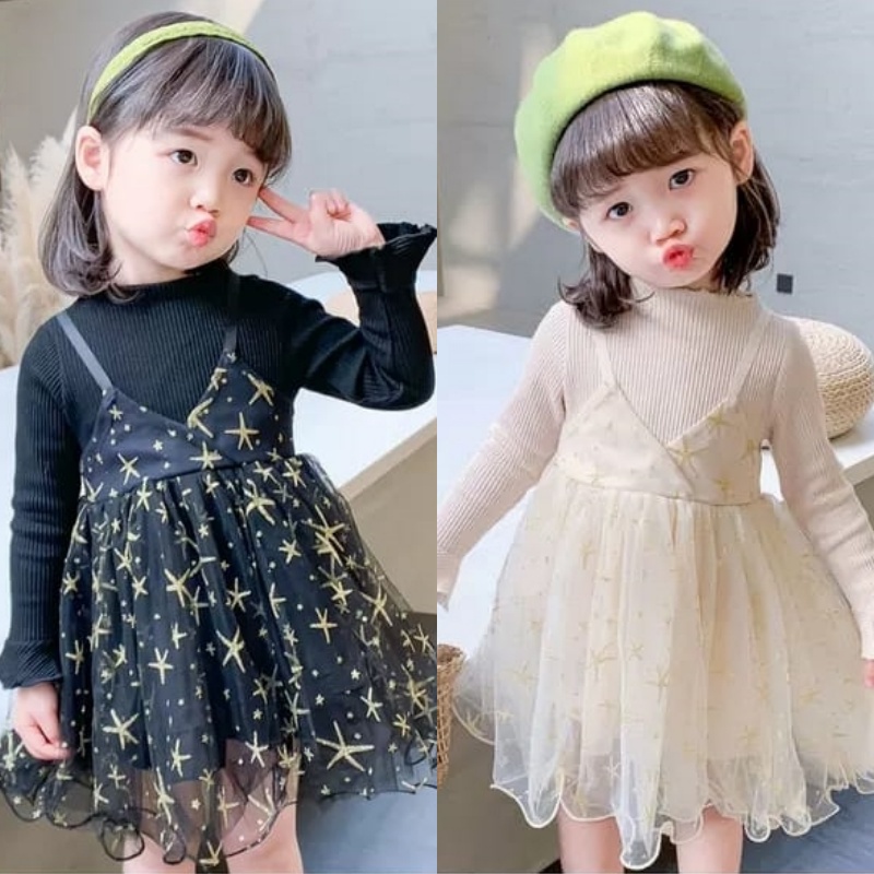 Bayi - 3 Tahun | Dress Mi Ra - Dres Korean Style Pesta Gaun Pesta Dress Casual Anak Perempuan Cewek Kualitas Import  Babycinnamon