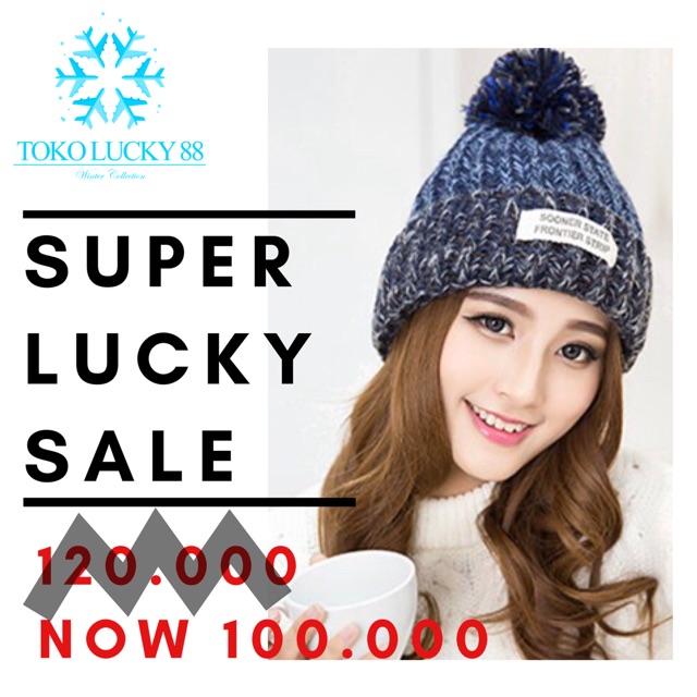 IMPORT MOLLAD Hat Wool Pom Topi Rajut Wool Pom Pom Winter Musim Dingin Hat Beanie infinity