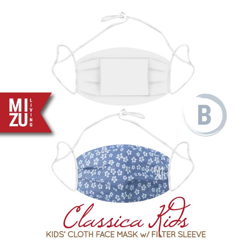 [SALE] MIZU CLASSICA KIDS Cloth Face Mask Masker Anak Kain Corak 3 Ply Sarung Filter NON-MEDIS-B