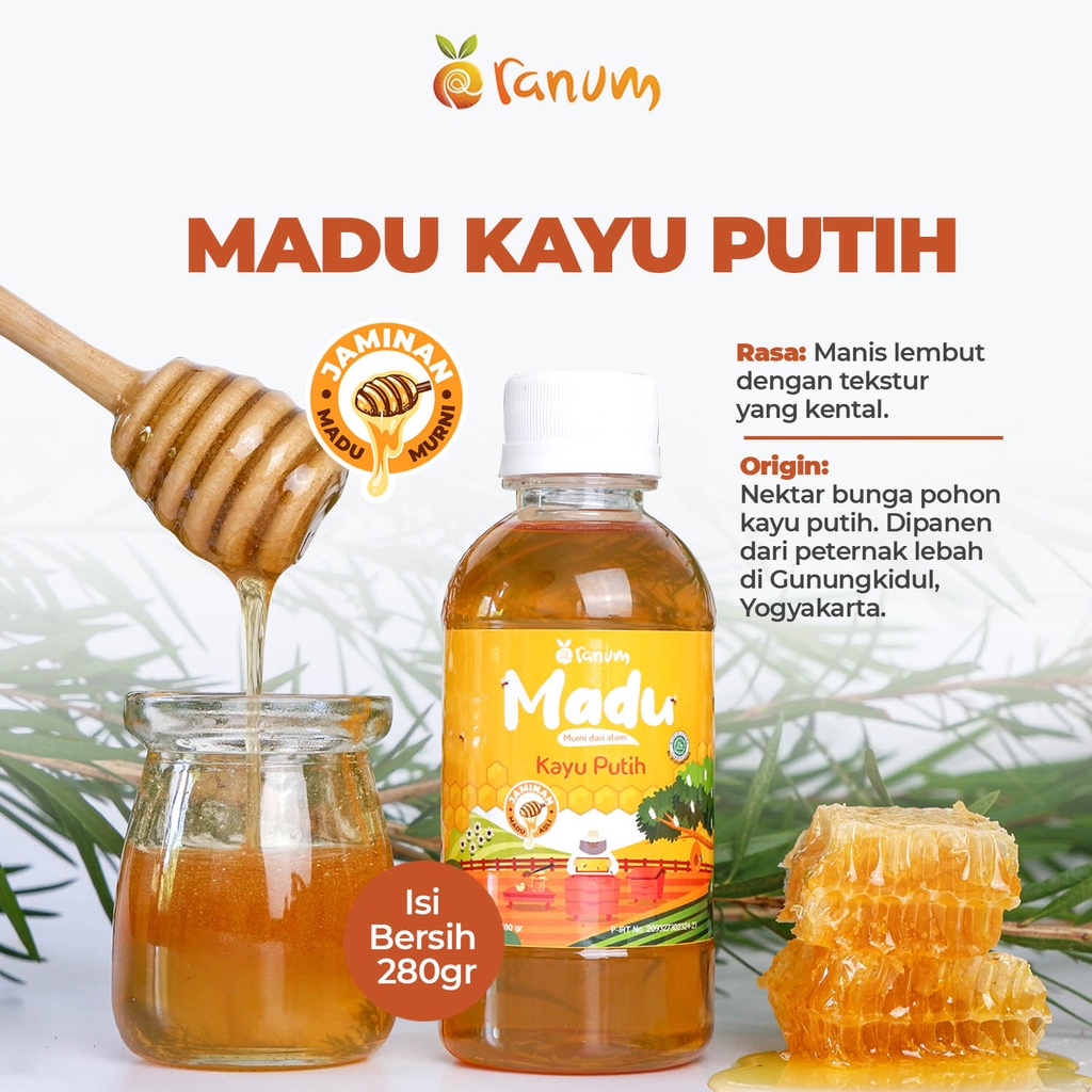 

MADU KAYU PUTIH (280gr) 100% Pure Original Honey Madu Murni