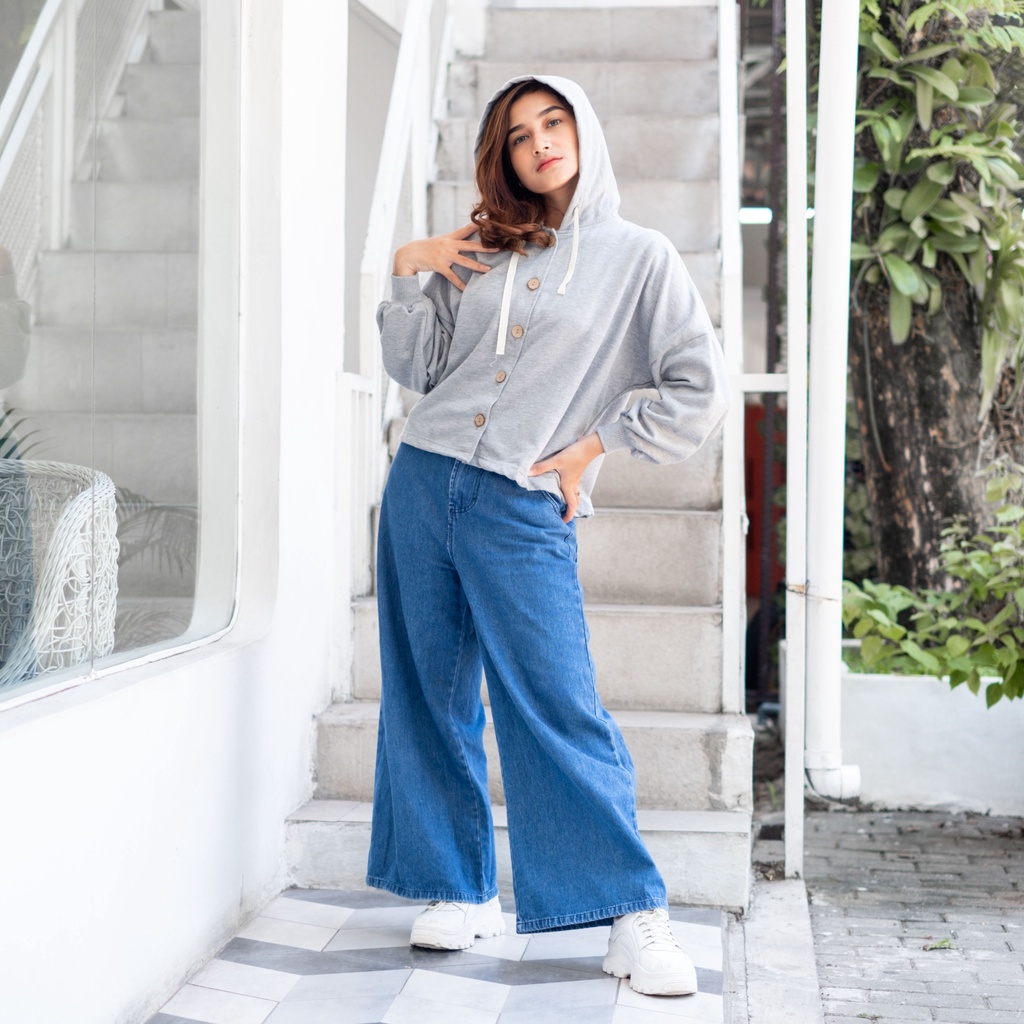 Jaket Sweater Hoodie Women Pakaian wanita Sweater Oversize Outer musim Semi-1