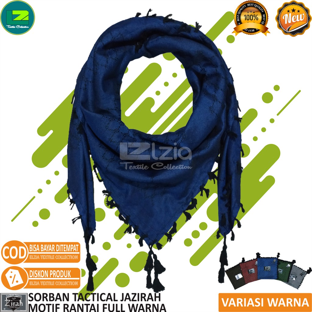 SORBAN TACTICAL SORBAN MOTIF RANTAI JAZIRAH FULL WARNA