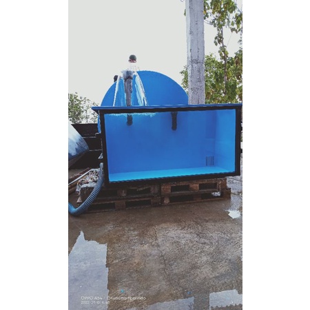 bak kaca bahan fiberglass ukuran 150cm x 100cm x 80cm