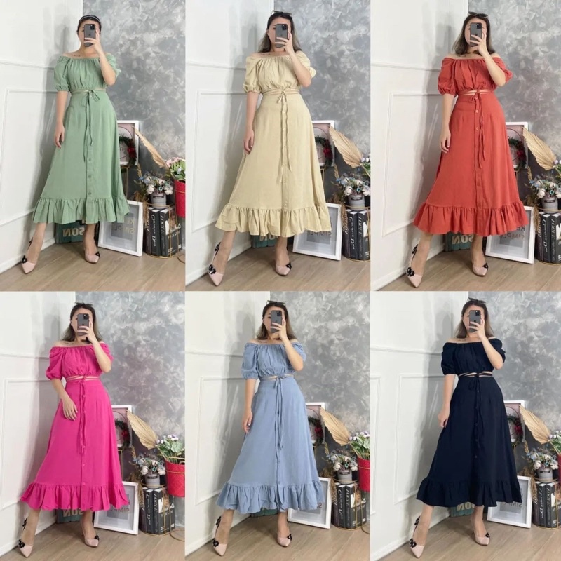 Diandra set - Dress wanita / rok / set / korean style