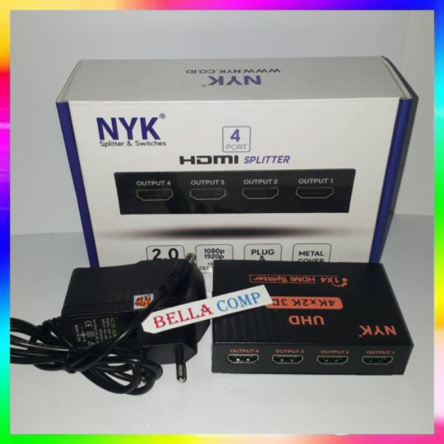 NYK HDMI Splitter 4 Pot Full HD / Splitter HDMI 4 Port