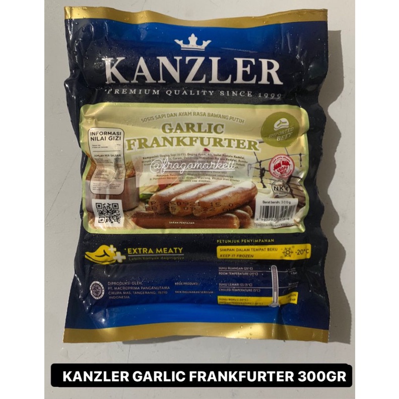 Kanzler Sosis Garlic Frankfurter 300gr