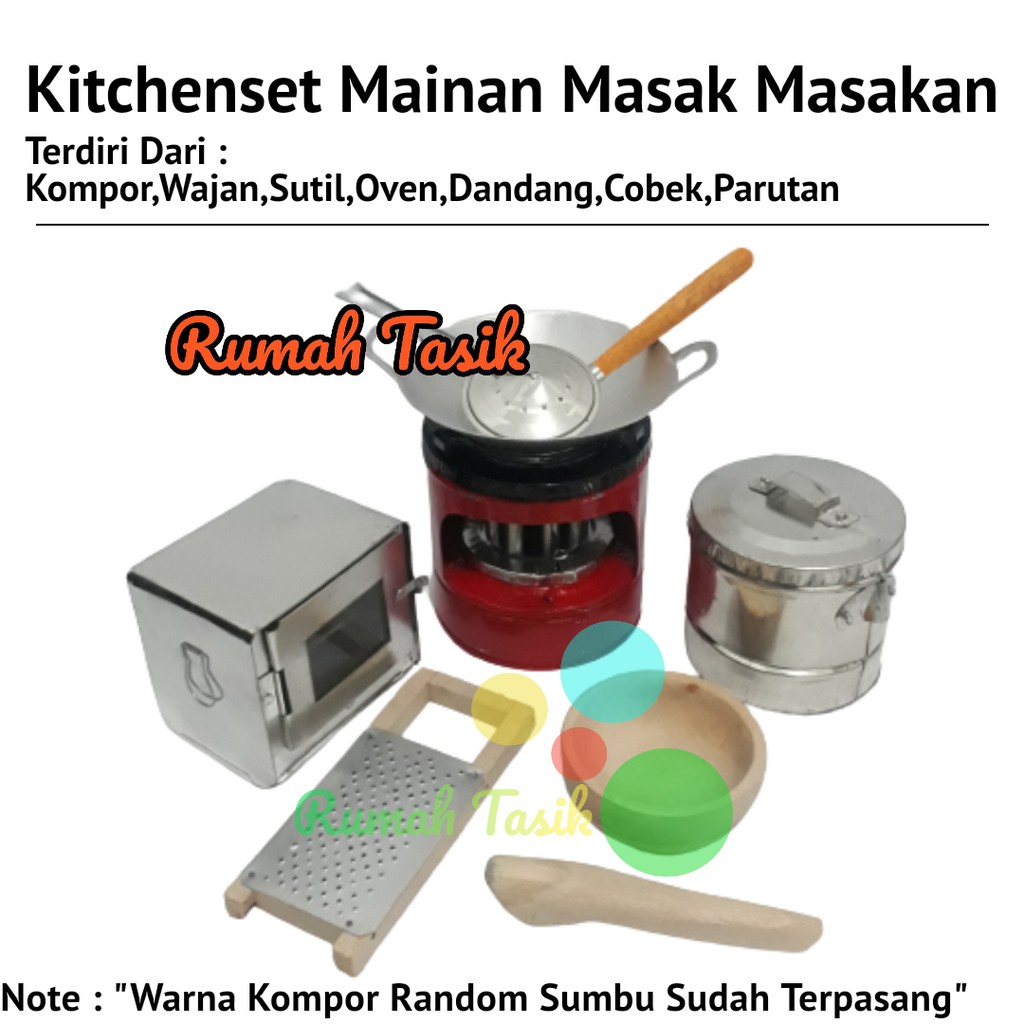 Kitchenset Mainan Masak Masakan Anak Tradisional Paket Hemat B