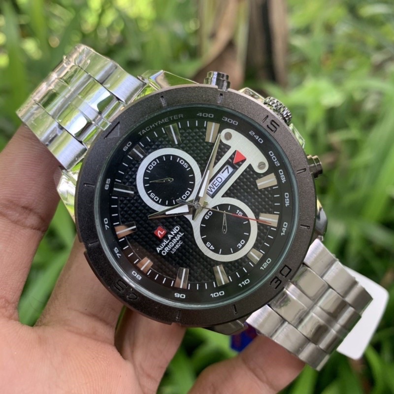Jam Tangan Pria AUXLAND Rantai Original Watterresist Bisa Di Bawa Berenang