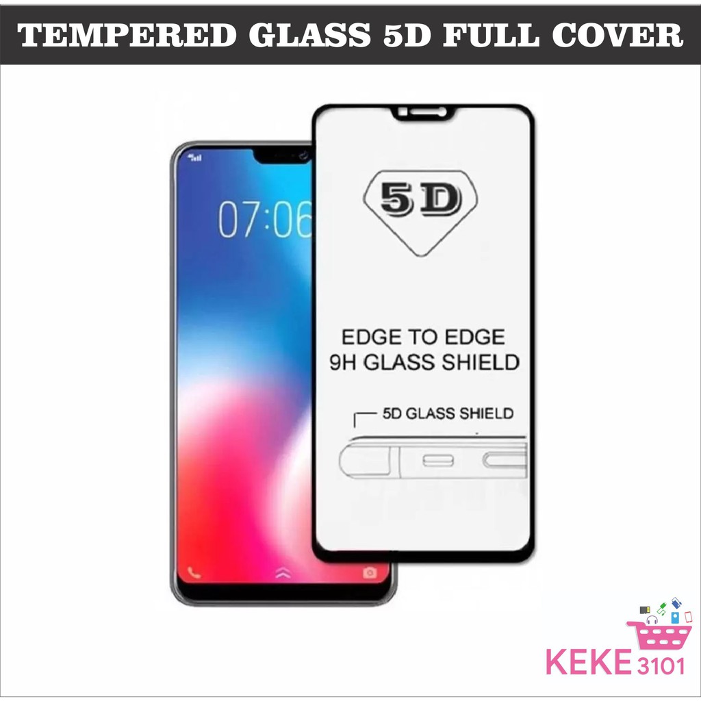 Tempered Glass 9D 5D Full Cover Premium Oppo  A3S A1K A7  F5 F9 Neo 9 A37 F1S F11 A83 A5 A9 2020