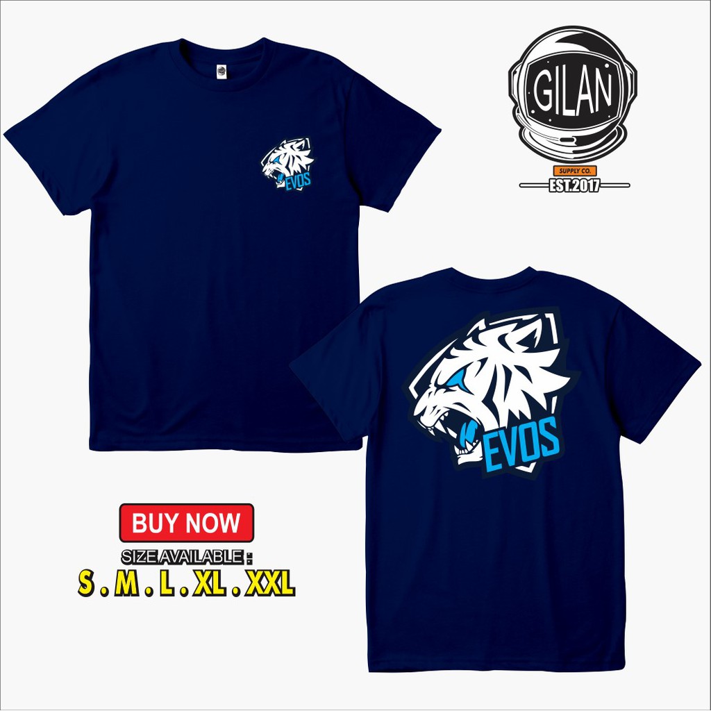 Kaos Baju EVOS Esport  Logo Game Team Mobile Legend v2 