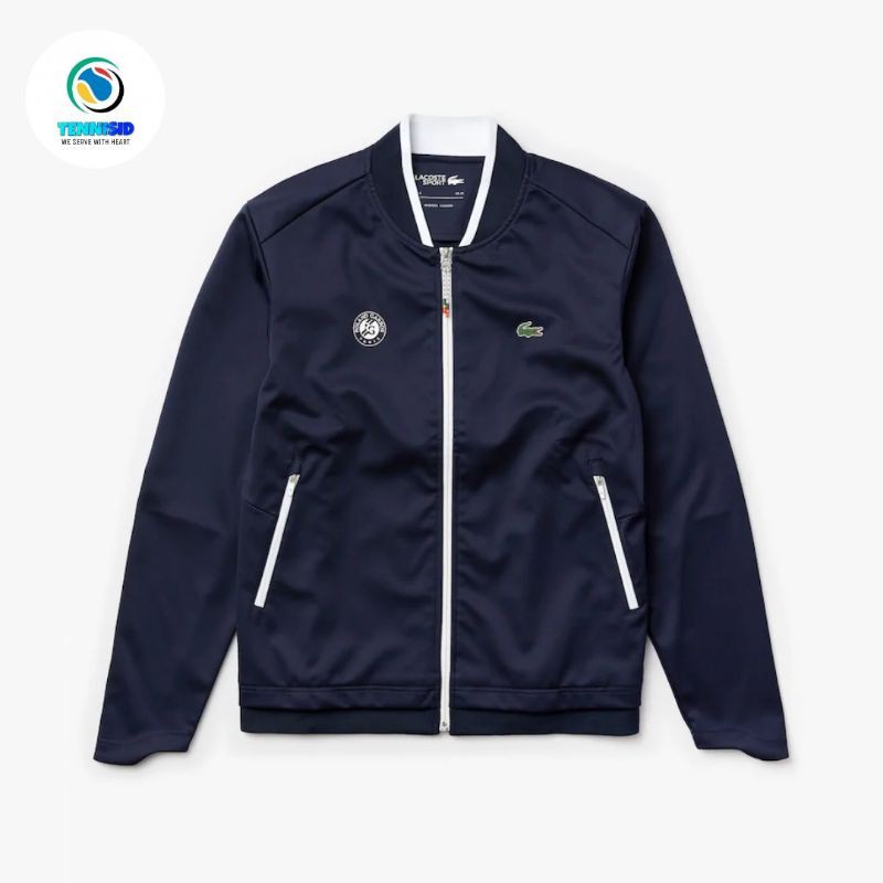 Baju Kaos Jaket Tenis Tennis LACOSTE SPORT ROLAND GARROS - White