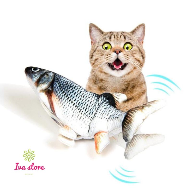 Mainan ikan goyang  Mainan Kucing Boneka Ikan BISA GERAK / DANCING FISH