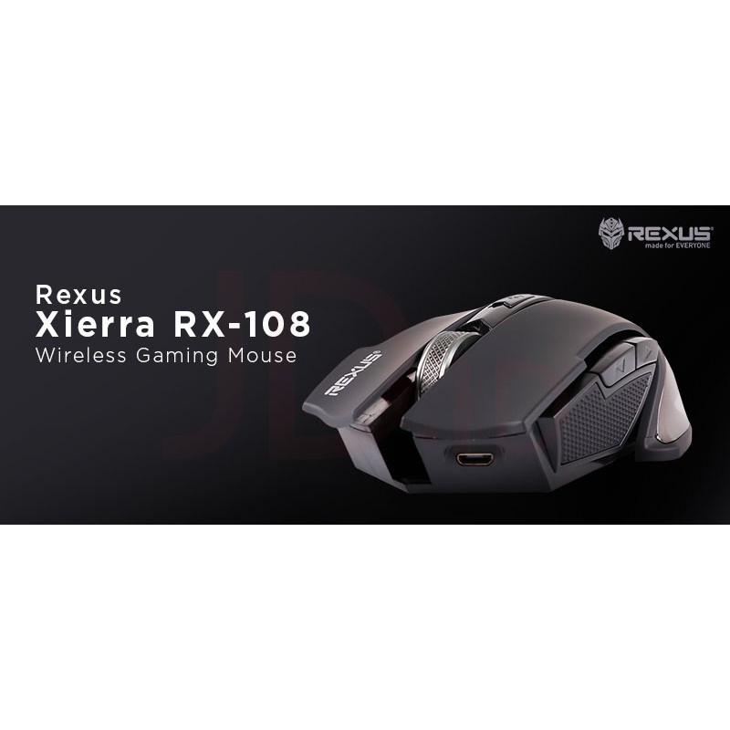 Mouse gaming wireless rexus rechargeable 6d 2400dpi xierra Rx 108 - Mice Rx108