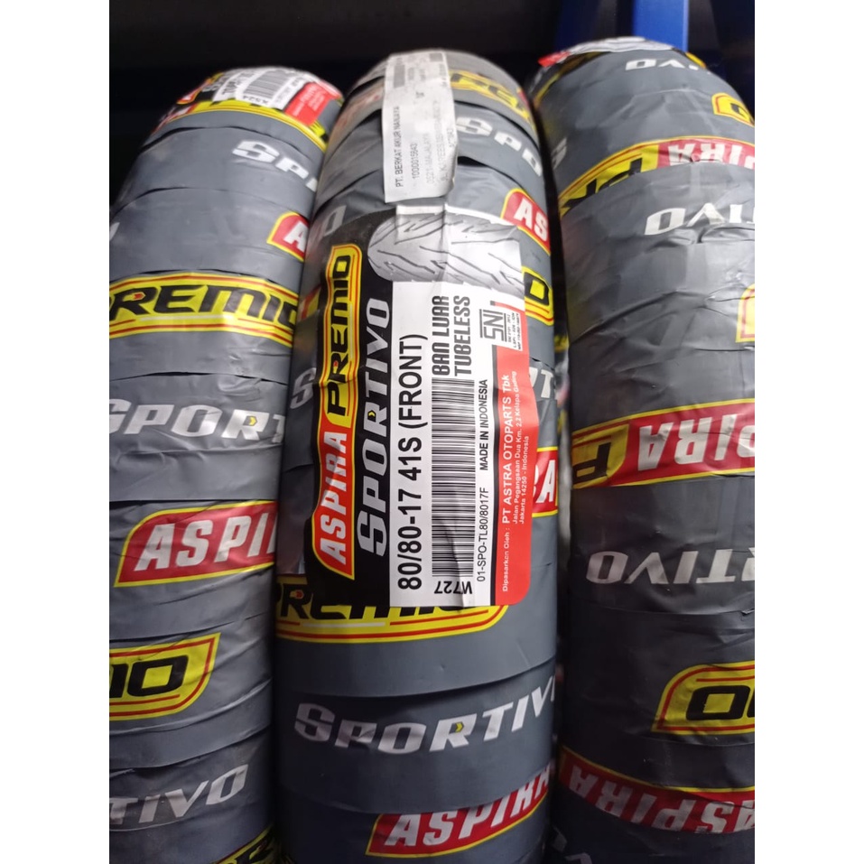 Ban motor bebek Aspira Premio Sportivo 80 80 17 F Tubeless