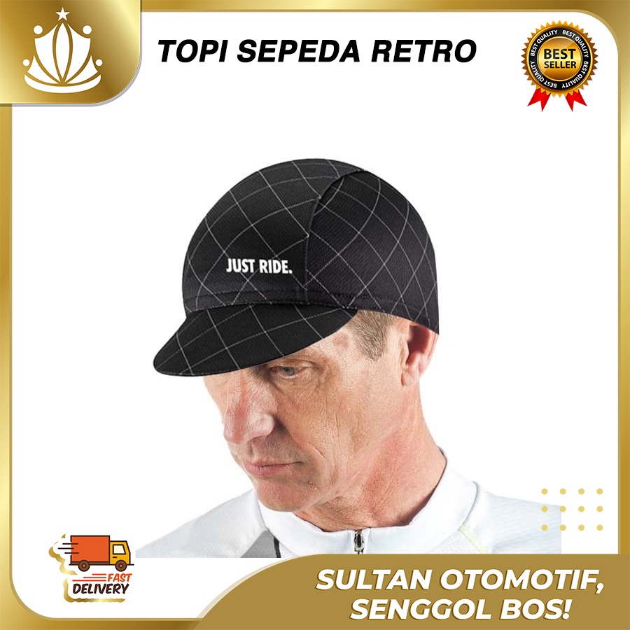 Topi Sepeda Just Ride Classic Retro CoolMax Jersey Adem UNISEX JR02