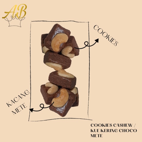 

COOKIES CASHEW / KUE KERING KACANG METE / KUE COKLAT / COOKIES CHOCOLATE / KUE