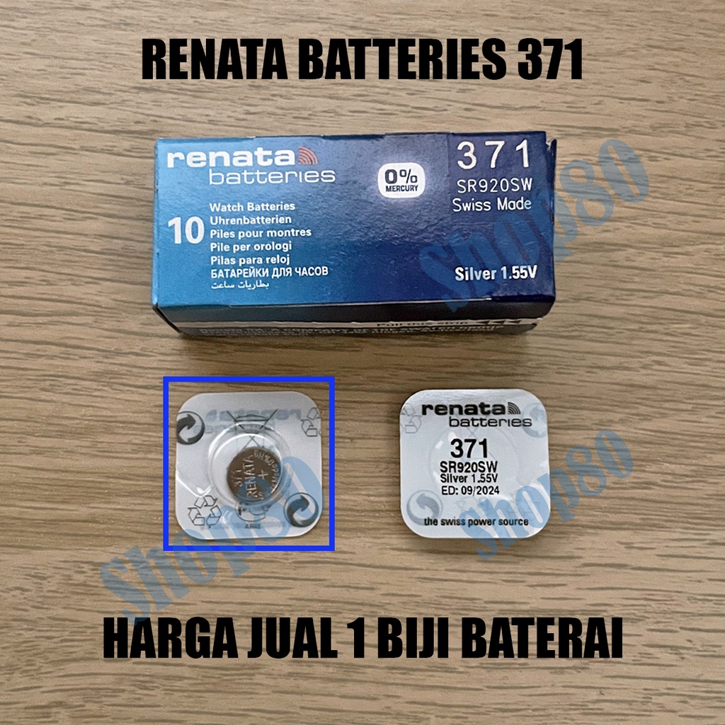 Renata Ori 371 SR920SW Baterai Jam Battery Batre Asli Original SR920 SW SR 920