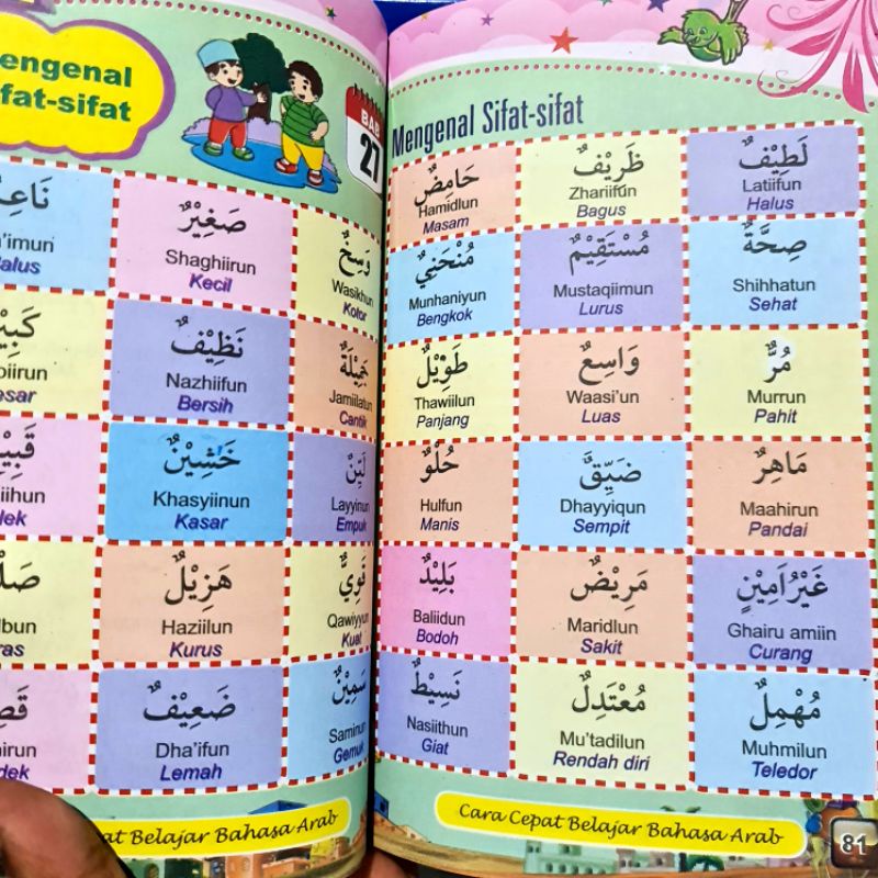 Buku Cara Cepat Mengenal Bahasa Arab Untuk Anak Anak TK / TPA Full Colour