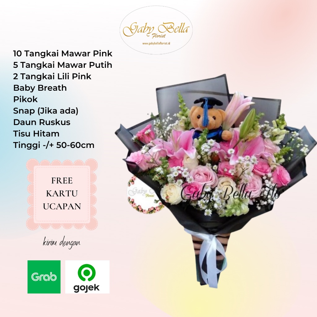 Buket Bunga -  710 Buket Bunga wisuda Bunga Besar Bunga Fresh dan Cantik