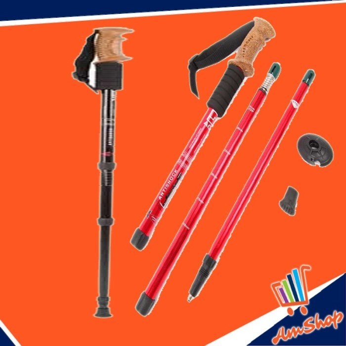 Trekking Pole Tongkat Hiking Alpenstocks 7075 Gunung Outdoor Camping