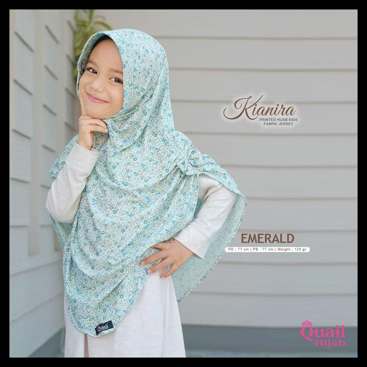 Jilbab Instan Khimar Anak Motif Terbaru Kianira Instan Ori Quail