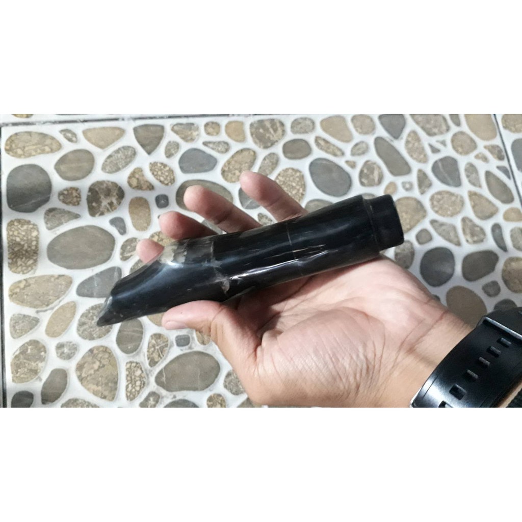 Gagang Golok Celurit TANDUK SAPI HITAM PUTIH Model Polos 01