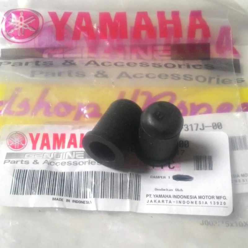 Karet damper bracket breket cover kedok batok lampu depan batang tiang join T crown segitiga atas ya