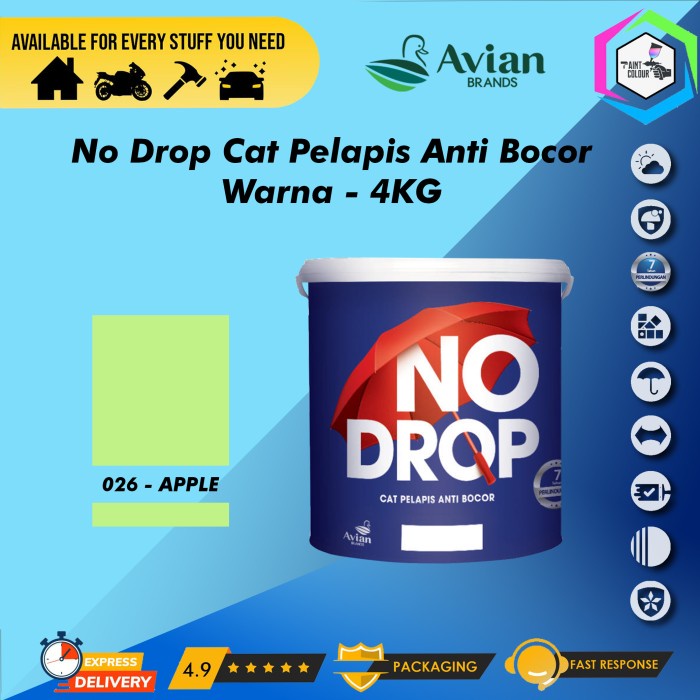 NO DROP 4KG/Galon Cat Pelapis Anti Bocor - 026 Apple