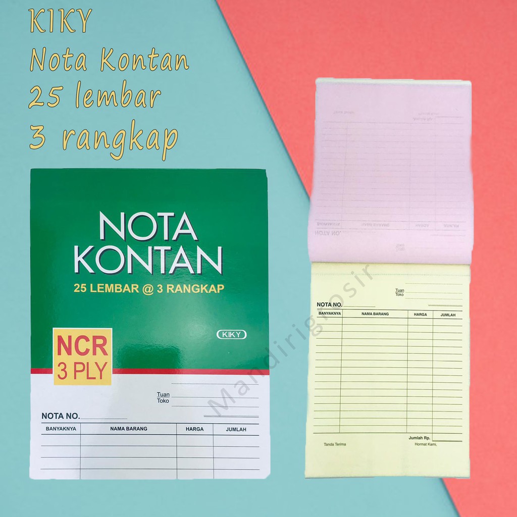 Kiky *Nota Kontan * Nota 3rangkap * 3ply 25lembar