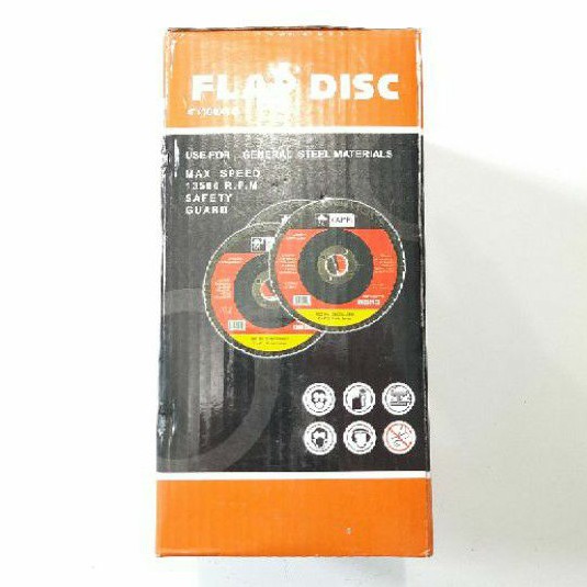 Amplas Susun grit 120 Mata Gerinda Flap Disc 4&quot; Harga Per Kotak (C357K)