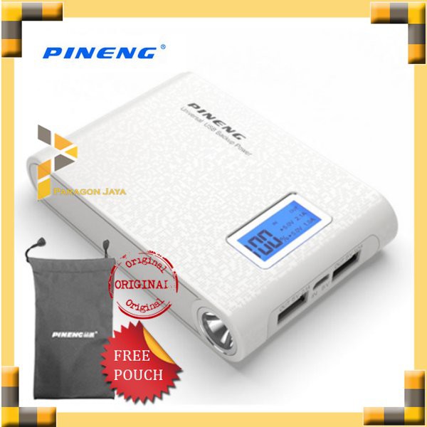 #GudangSatu - Powerbank Pineng -Pineng Powerbank Original PN913 10000mAh PUTIH