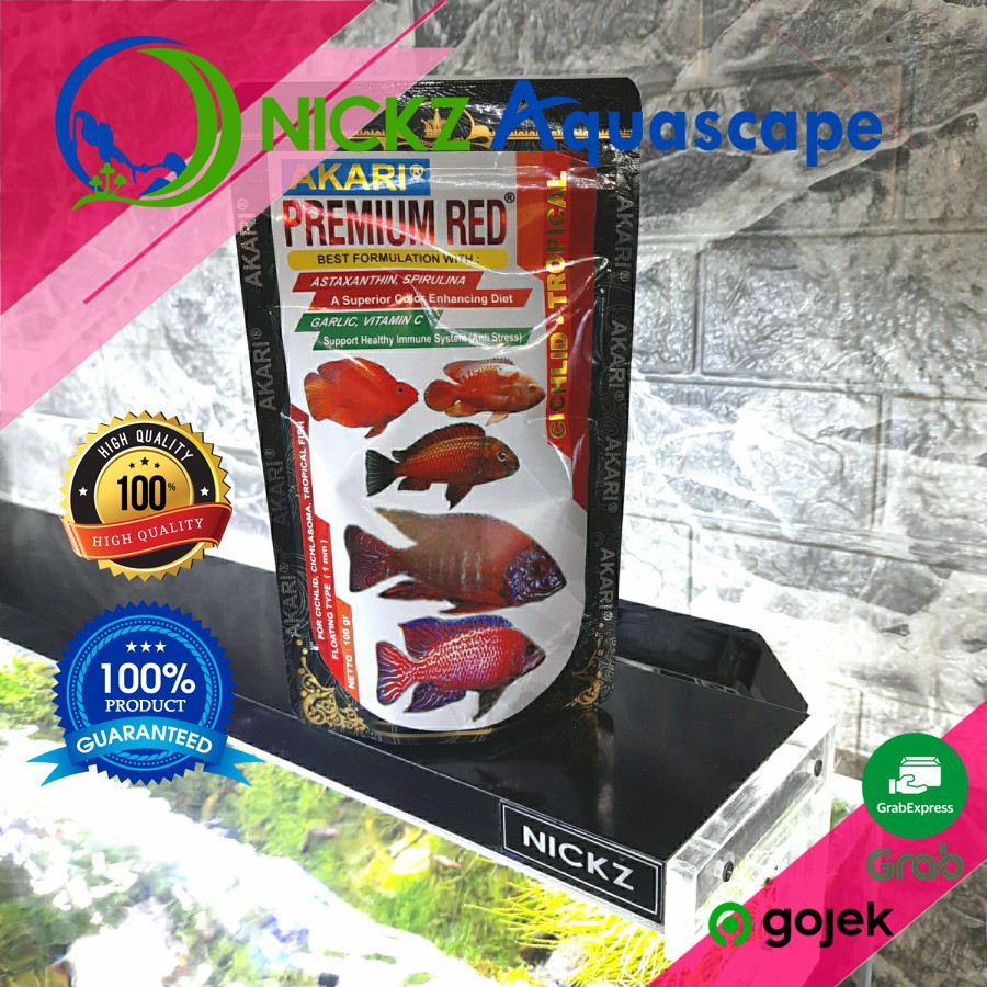 

MAKANAN IKAN / PAKAN IKAN AQUASCAPE /AKARI PREMIUM RED 100 GR / FISH FOOD / BERKUALITAS