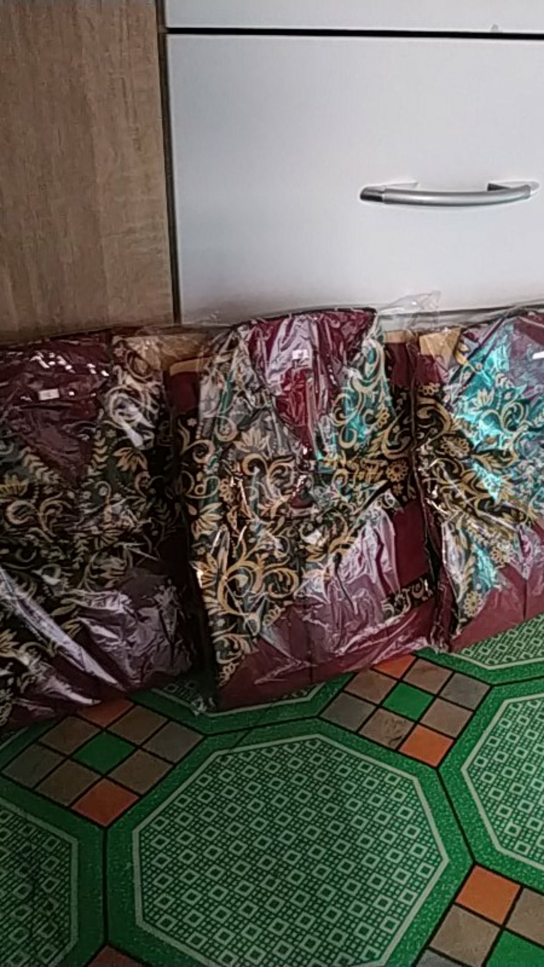 Batik Kemeja Lengan Panjang Kombinasi Slempang Baju Seragam Kantor Alkhalis