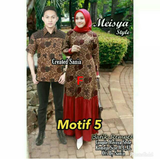 COUPLE GAMIS MEYSA STYLE/ BATIK COUPLE/COUPLE MEYSA/BAJU COUPLE/BAJU COUPLE BATIK/BATIK COUPLE BARU