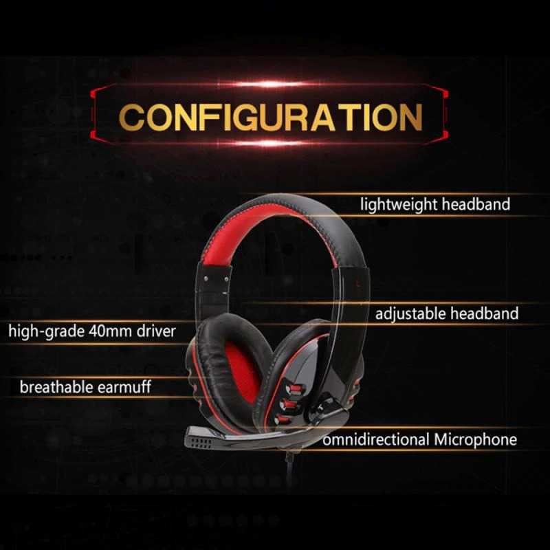 Headset Gaming Headphone Mic Microphone Handset Game Musik Henset Geming Hendset Gamers High Quality