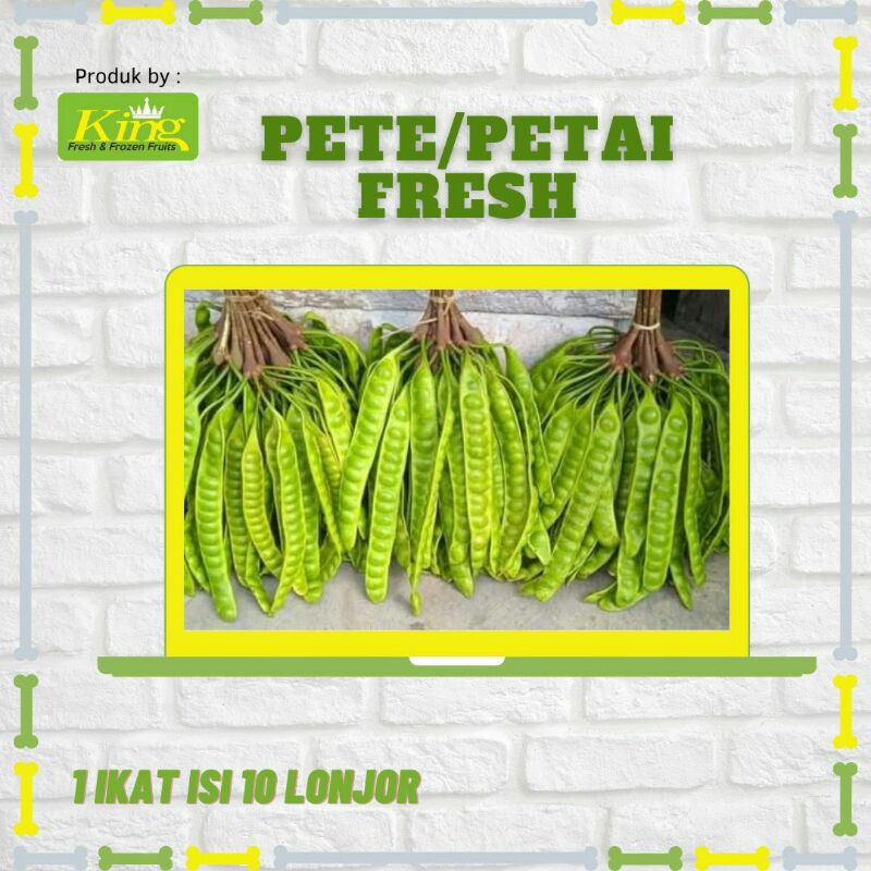 Petai fresh segar,pete ikat, Pete ikat 10 papan, Pete kualitas A