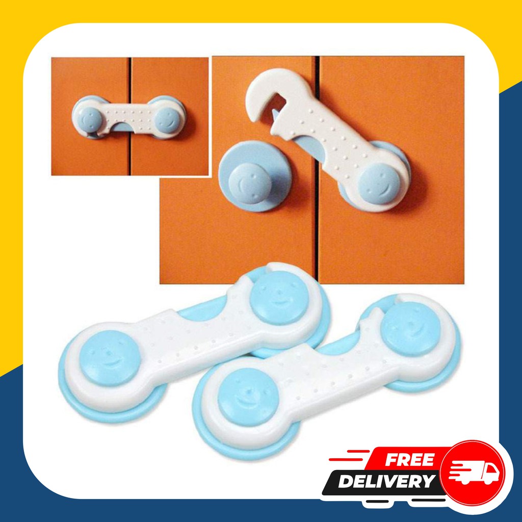 Alat Bantu Kunci Pengaman Pengait Kaitan Kait Laci Pengait Pengunci Lemari Pintu Kulkas Perabotan Kotak Box Dari Baby Lock Brand Safety Safe Lock Home House ART38