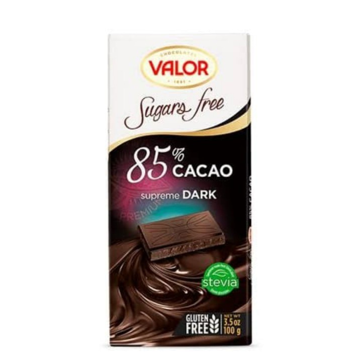 

coklat valor 85% Cacao supreme dark premium 100g