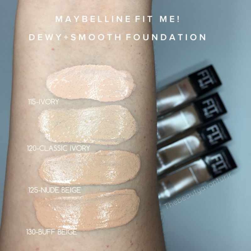 maybelline fit me dewy + smooth foundation