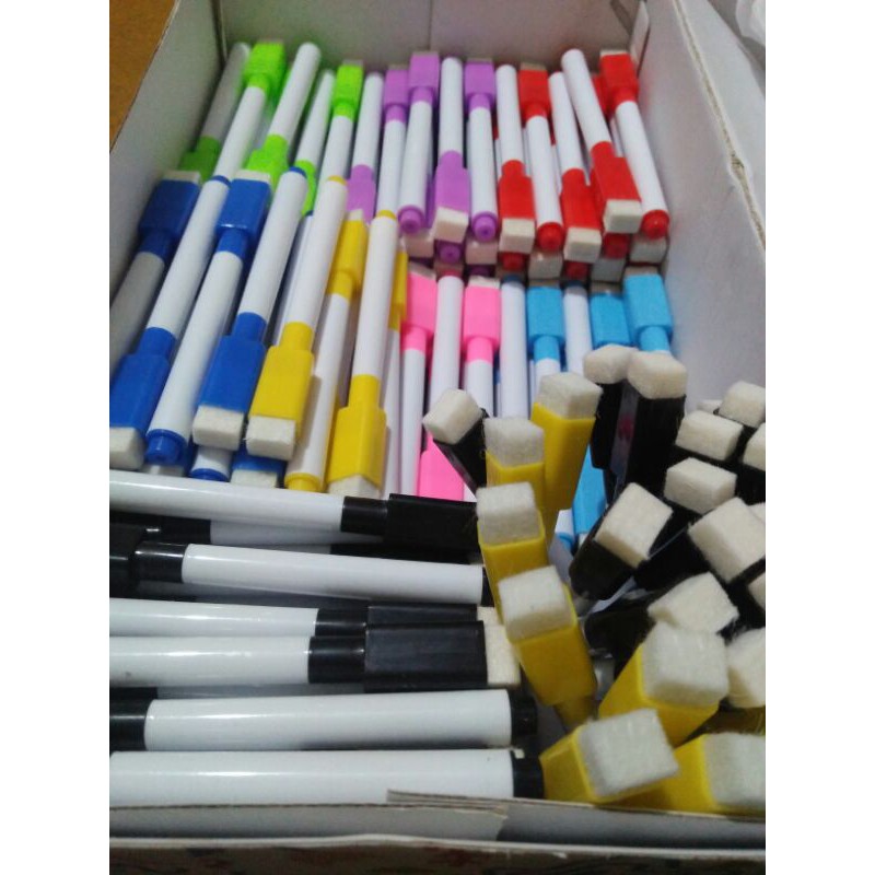 

Spidol Mini WhiteBoard Wipe and Clean plus Penghapus Ready Warna Putih