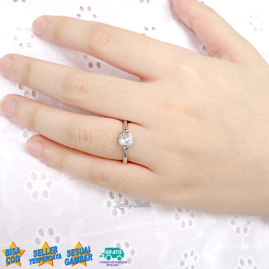 Lovelybutik - Cincin Xuping Anti Luntur Anti Karat Lind4 Cincin Wanita Remaja Terbaru Model Permata