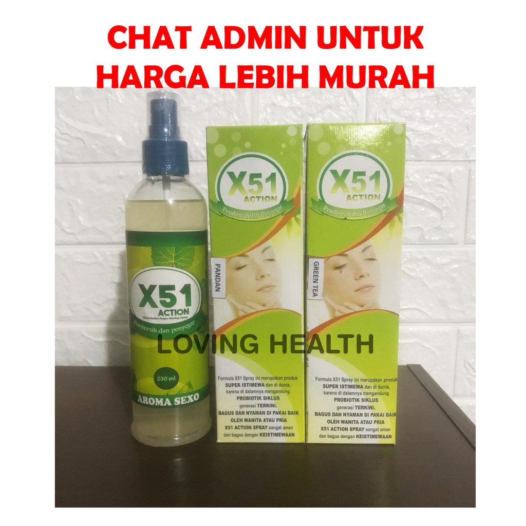 X51 ACTION SPRAY - 250 ML SPRAY PENYEGAR DENGAN PROBIOTIK SIKLUS - UNTUK WAJAH DAN LAIN LAIN