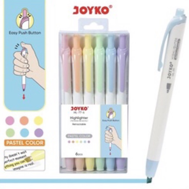 

JOYKO highlighter pastel HL-77-6/stabillo pastel joyko