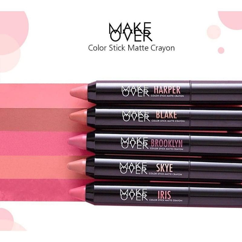 GY - MAKE OVER COLOR STICK MATTE CRAYON - Lipstik matte ombre - waterproof tahan lama
