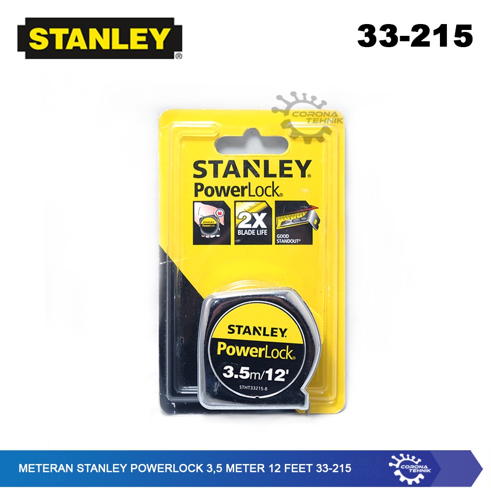 Stanley Power Lock 3,5 Meter 12 Feet 33-215 - Meteran