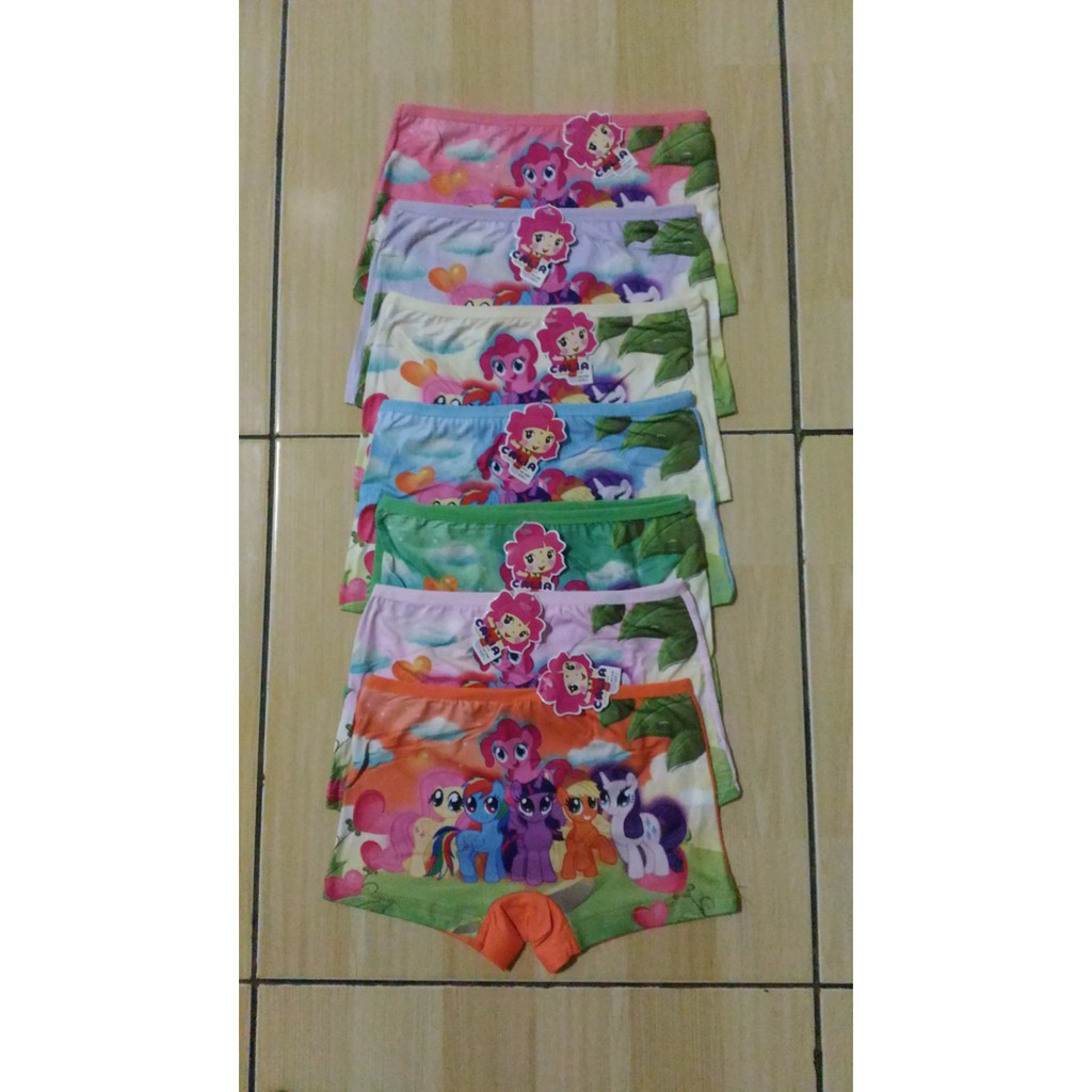 celana dalam boxer anak perempuan gambar littel pony berkualitas
