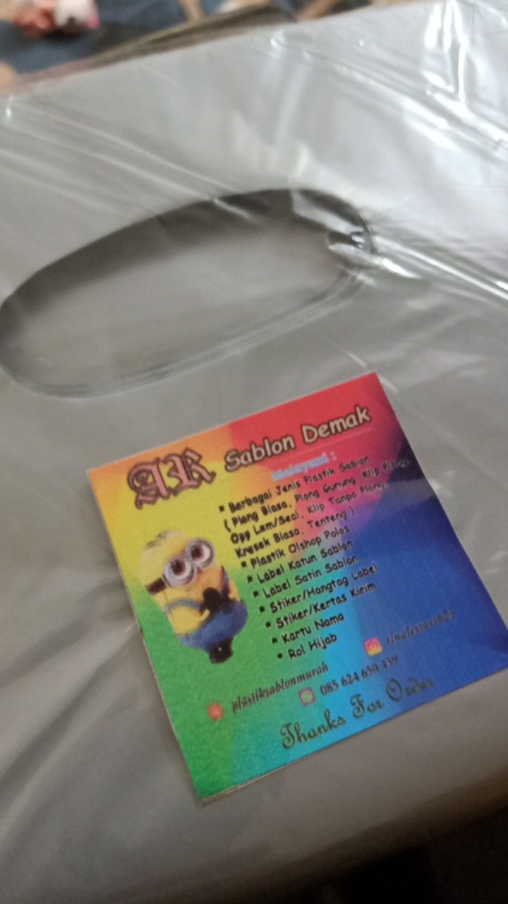 Plastik Sablon Klip Plong/ Zip Lock, Plastik Distro, Plastik Sepatu 20x30+6 Dan 25x35+7 Free Desain