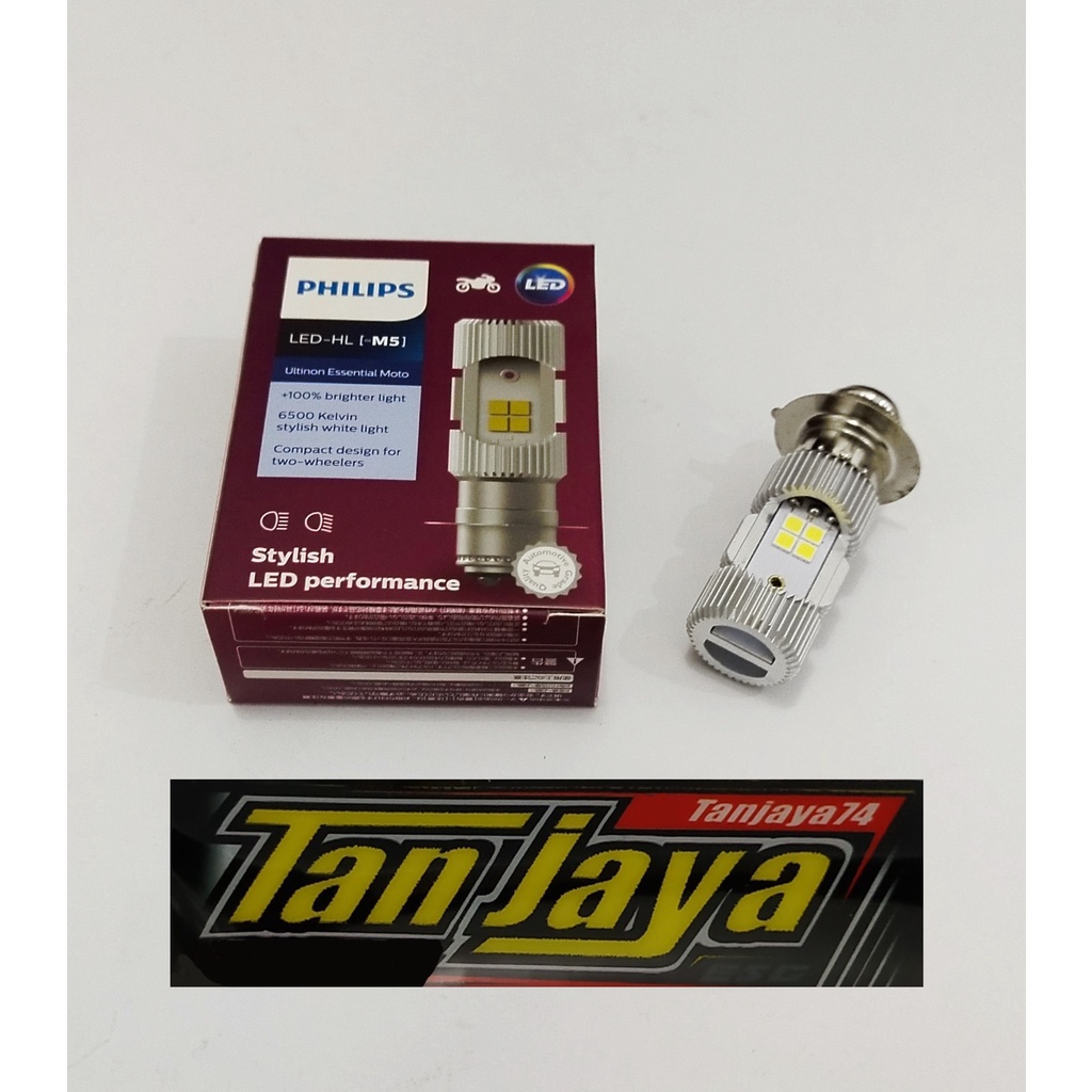 Philips Ultinon Essential Moto LED M5 H6 Kaki 1 Putih Lampu Motor Bebek