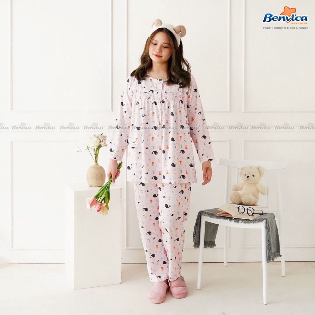 BAJU TIDUR PIYAMA JUMBO LENGAN PANJANG KAOS XL GREET