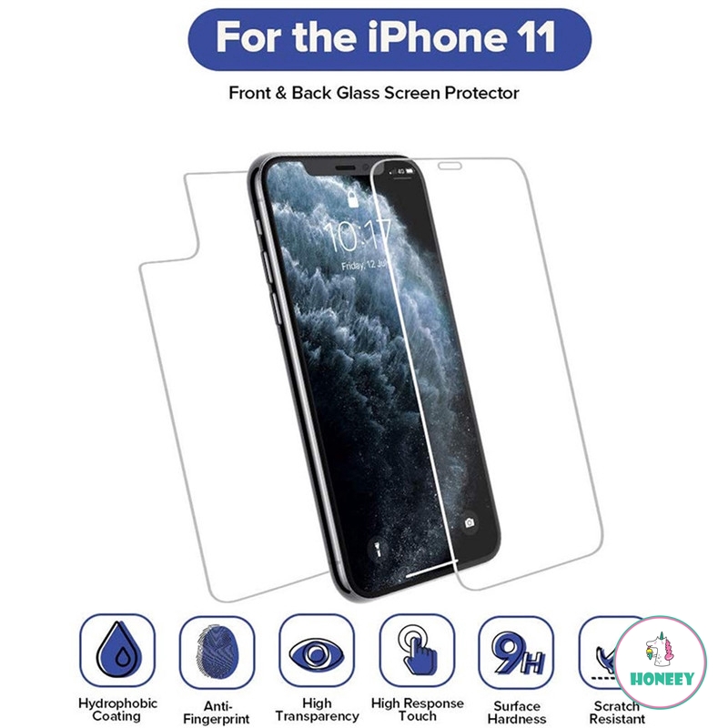 Front Back Tempered Glass Screen Protector For IPhone 14 12 11 Pro Max Xr XS X 8 7 SE 2020